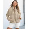 imageANRABESS Women Fuzzy Fleece Pullover Sherpa Sweatshirt Long Sleeve Button Down Warm Soft Color Block Jackets with PocketsLight Khaki