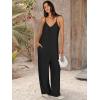 imageANRABESS Women Jumpsuits 2025 Casual Sleeveless Spaghetti Strap Boho Wide Leg Rompers Dressy Summer Outfits Vacation ClothesBlack