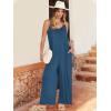 imageANRABESS Women Jumpsuits 2025 Casual Sleeveless Spaghetti Strap Boho Wide Leg Rompers Dressy Summer Outfits Vacation ClothesBlue