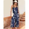 imageANRABESS Women Jumpsuits 2025 Casual Sleeveless Spaghetti Strap Boho Wide Leg Rompers Dressy Summer Outfits Vacation ClothesBlue Floral