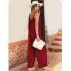 imageANRABESS Women Jumpsuits 2025 Casual Sleeveless Spaghetti Strap Boho Wide Leg Rompers Dressy Summer Outfits Vacation ClothesBurgundy