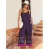 imageANRABESS Women Jumpsuits 2025 Casual Sleeveless Spaghetti Strap Boho Wide Leg Rompers Dressy Summer Outfits Vacation ClothesFloral Purple
