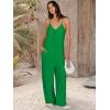 imageANRABESS Women Jumpsuits 2025 Casual Sleeveless Spaghetti Strap Boho Wide Leg Rompers Dressy Summer Outfits Vacation ClothesGrass