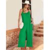 imageANRABESS Women Jumpsuits 2025 Casual Sleeveless Spaghetti Strap Boho Wide Leg Rompers Dressy Summer Outfits Vacation ClothesGrass
