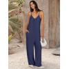 imageANRABESS Women Jumpsuits 2025 Casual Sleeveless Spaghetti Strap Boho Wide Leg Rompers Dressy Summer Outfits Vacation ClothesNavy Blue