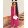 imageANRABESS Women Jumpsuits 2025 Casual Sleeveless Spaghetti Strap Boho Wide Leg Rompers Dressy Summer Outfits Vacation ClothesRose