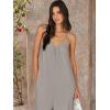 imageANRABESS Women Jumpsuits 2025 Casual Sleeveless Spaghetti Strap Boho Wide Leg Rompers Dressy Summer Outfits Vacation ClothesSilver