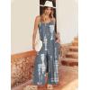 imageANRABESS Women Jumpsuits 2025 Casual Sleeveless Spaghetti Strap Boho Wide Leg Rompers Dressy Summer Outfits Vacation ClothesTie Dye Grey