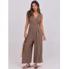 imageANRABESS Women Jumpsuits Sleeveless V Neck Elegant Dressy Casual Backless One Piece Pants Romper 2025 Summer OutfitsBrown