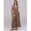 imageANRABESS Women Jumpsuits Sleeveless V Neck Elegant Dressy Casual Backless One Piece Pants Romper 2025 Summer OutfitsBrown
