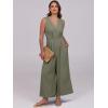 imageANRABESS Women Jumpsuits Sleeveless V Neck Elegant Dressy Casual Backless One Piece Pants Romper 2025 Summer OutfitsOlive