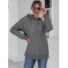 imageANRABESS Women Oversized Hoodies Side Zipper Fleece Long Sweatshirts Lightweight Tunic Pullover 2025 Fall Trendy ClothesDark Grey