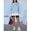 imageANRABESS Women Oversized Sweatshirts Thumbhole Long Sleeve Hoodies Shirts 2025 Fall Side Slit Pullover Top Teen Y2k OutfitsBule White Striped