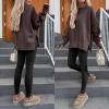 imageANRABESS Women Oversized Sweatshirts Thumbhole Long Sleeve Hoodies Shirts 2025 Fall Side Slit Pullover Top Teen Y2k OutfitsCoffee