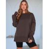 imageANRABESS Women Oversized Sweatshirts Thumbhole Long Sleeve Hoodies Shirts 2025 Fall Side Slit Pullover Top Teen Y2k OutfitsCoffee
