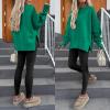 imageANRABESS Women Oversized Sweatshirts Thumbhole Long Sleeve Hoodies Shirts 2025 Fall Side Slit Pullover Top Teen Y2k OutfitsGreen