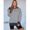 imageANRABESS Women Oversized Sweatshirts Thumbhole Long Sleeve Hoodies Shirts 2025 Fall Side Slit Pullover Top Teen Y2k OutfitsGrey Bule Striped