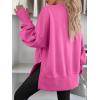 imageANRABESS Women Oversized Sweatshirts Thumbhole Long Sleeve Hoodies Shirts 2025 Fall Side Slit Pullover Top Teen Y2k OutfitsHot Pink