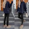 imageANRABESS Women Oversized Sweatshirts Thumbhole Long Sleeve Hoodies Shirts 2025 Fall Side Slit Pullover Top Teen Y2k OutfitsNavy Blue