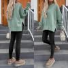 imageANRABESS Women Oversized Sweatshirts Thumbhole Long Sleeve Hoodies Shirts 2025 Fall Side Slit Pullover Top Teen Y2k OutfitsSage Green