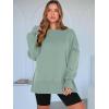 imageANRABESS Women Oversized Sweatshirts Thumbhole Long Sleeve Hoodies Shirts 2025 Fall Side Slit Pullover Top Teen Y2k OutfitsSage Green