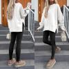 imageANRABESS Women Oversized Sweatshirts Thumbhole Long Sleeve Hoodies Shirts 2025 Fall Side Slit Pullover Top Teen Y2k OutfitsWhite