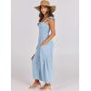 imageANRABESS Women Summer Casual Dressy Sleeveless Smocked Wide Leg Linen Jumpsuits Rompers 2025 Trendy Travel Outfit PocketBlue