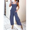 imageANRABESS Women Summer Casual Dressy Sleeveless Smocked Wide Leg Linen Jumpsuits Rompers 2025 Trendy Travel Outfit PocketDeep Blue