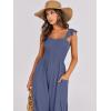 imageANRABESS Women Summer Casual Dressy Sleeveless Smocked Wide Leg Linen Jumpsuits Rompers 2025 Trendy Travel Outfit PocketDeep Blue