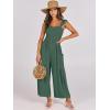 imageANRABESS Women Summer Casual Dressy Sleeveless Smocked Wide Leg Linen Jumpsuits Rompers 2025 Trendy Travel Outfit PocketForest