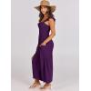 imageANRABESS Women Summer Casual Dressy Sleeveless Smocked Wide Leg Linen Jumpsuits Rompers 2025 Trendy Travel Outfit PocketPurple