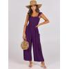 imageANRABESS Women Summer Casual Dressy Sleeveless Smocked Wide Leg Linen Jumpsuits Rompers 2025 Trendy Travel Outfit PocketPurple
