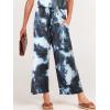 imageANRABESS Women Summer Casual Short Sleeve V Neck Elastic Waist Wide Leg Cropped Pants Jumpsuits Rompers with Pockets04tie Dye Navy