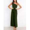 imageANRABESS Women Summer Dressy Jumpsuits One Shoulder Sleeveless Casual Wide Leg Pants Romper Jumper 2025 Trendy Fall OutfitsArmy Green