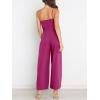 imageANRABESS Women Summer Dressy Jumpsuits One Shoulder Sleeveless Casual Wide Leg Pants Romper Jumper 2025 Trendy Fall OutfitsDeep Rose