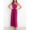 imageANRABESS Women Summer Dressy Jumpsuits One Shoulder Sleeveless Casual Wide Leg Pants Romper Jumper 2025 Trendy Fall OutfitsDeep Rose