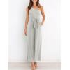 imageANRABESS Women Summer Dressy Jumpsuits One Shoulder Sleeveless Casual Wide Leg Pants Romper Jumper 2025 Trendy Fall OutfitsGray