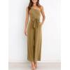 imageANRABESS Women Summer Dressy Jumpsuits One Shoulder Sleeveless Casual Wide Leg Pants Romper Jumper 2025 Trendy Fall OutfitsKhaki