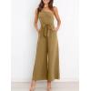 imageANRABESS Women Summer Dressy Jumpsuits One Shoulder Sleeveless Casual Wide Leg Pants Romper Jumper 2025 Trendy Fall OutfitsKhaki