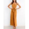 imageANRABESS Women Summer Dressy Jumpsuits One Shoulder Sleeveless Casual Wide Leg Pants Romper Jumper 2025 Trendy Fall OutfitsOrange