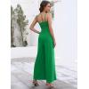 imageANRABESS Women V Neck Spaghetti Strap Wide Leg Dressy Jumpsuits 2025 Summer Casual One Piece Jumper Romper Outfits ampamp PocketsGrass Green