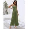 imageANRABESS Women V Neck Spaghetti Strap Wide Leg Dressy Jumpsuits 2025 Summer Casual One Piece Jumper Romper Outfits ampamp PocketsOlive Green
