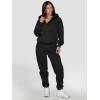 imageANRABESS Womens 2 Piece Outfits Lounge Hoodie Oversized Sweatshirt V Neck Pullover Jogger Sweatpants 2025 Fall Matching SetBlack