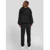 imageANRABESS Womens 2 Piece Outfits Lounge Hoodie Oversized Sweatshirt V Neck Pullover Jogger Sweatpants 2025 Fall Matching SetBlack