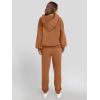 imageANRABESS Womens 2 Piece Outfits Lounge Hoodie Oversized Sweatshirt V Neck Pullover Jogger Sweatpants 2025 Fall Matching SetCaramel