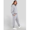 imageANRABESS Womens 2 Piece Outfits Lounge Hoodie Oversized Sweatshirt V Neck Pullover Jogger Sweatpants 2025 Fall Matching SetGrey