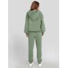 imageANRABESS Womens 2 Piece Outfits Lounge Hoodie Oversized Sweatshirt V Neck Pullover Jogger Sweatpants 2025 Fall Matching SetGrey Green