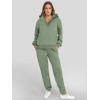 imageANRABESS Womens 2 Piece Outfits Lounge Hoodie Oversized Sweatshirt V Neck Pullover Jogger Sweatpants 2025 Fall Matching SetGrey Green