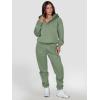 imageANRABESS Womens 2 Piece Outfits Lounge Hoodie Oversized Sweatshirt V Neck Pullover Jogger Sweatpants 2025 Fall Matching SetGrey Green