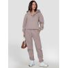 imageANRABESS Womens 2 Piece Outfits Lounge Hoodie Oversized Sweatshirt V Neck Pullover Jogger Sweatpants 2025 Fall Matching SetLight Khaki